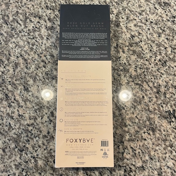 NWT FOXYBAE Rose Gold Blowout Dryer Brush Pro (Size 60 mm) - Picture 5 of 5